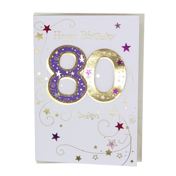 Happy 80th Birthday card - Generic