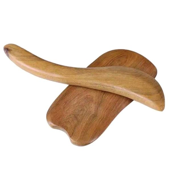 2 Piece Wooden Body Gua Sha &amp; Sculpting Tool
