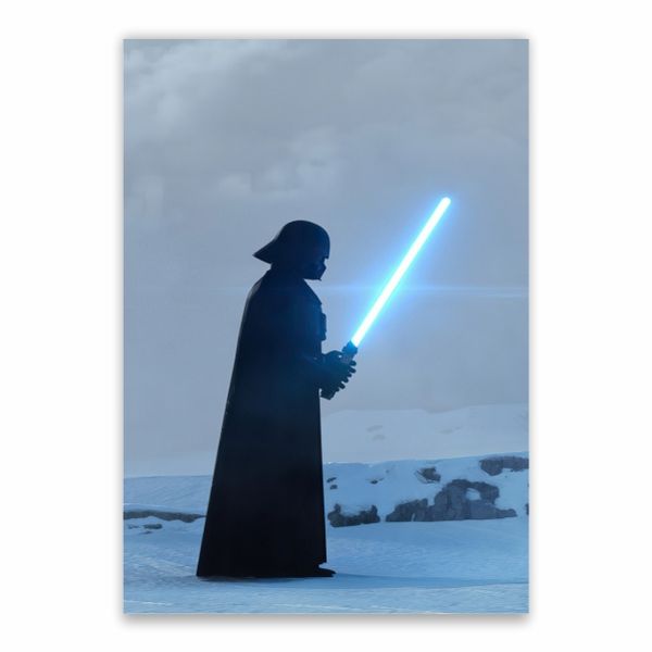 Darth Vader Blue Light Saber Poster - A1