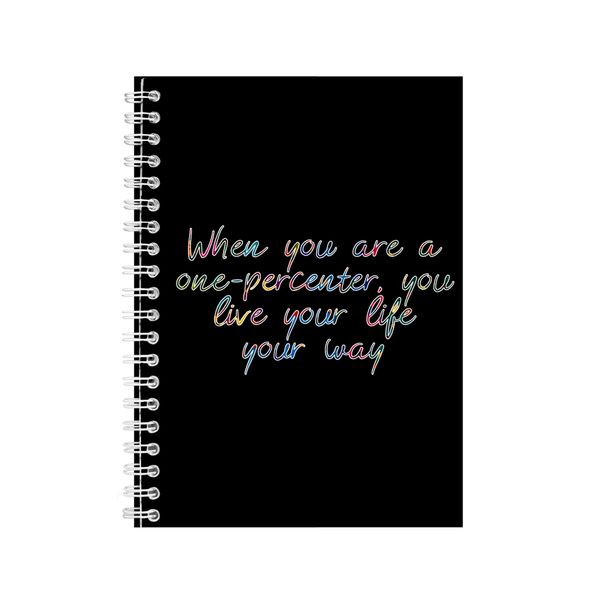 Live A5 Notebook Spiral Lined Motivational Sayings Graphic Notepad Gift 169