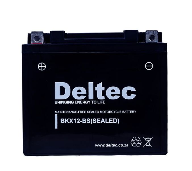 Motorcycle Battery - Deltec 12A/H: FBX12-BS