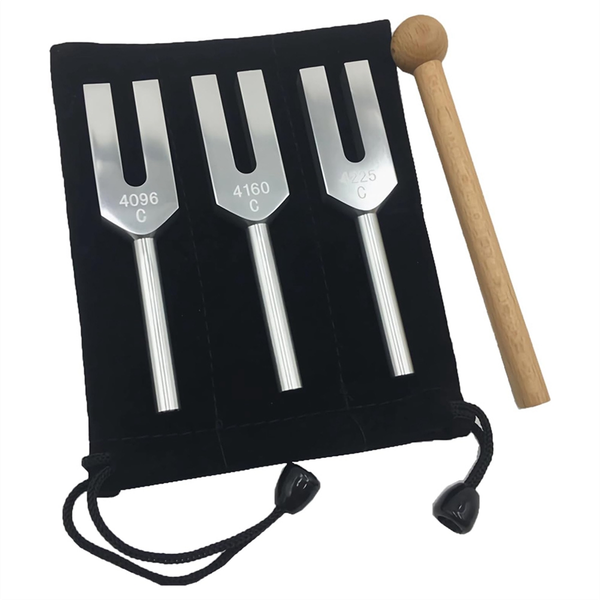 Angel Tuning Fork Set - 4096 Hz 4160 Hz 4225 Hz Compatible with Universal