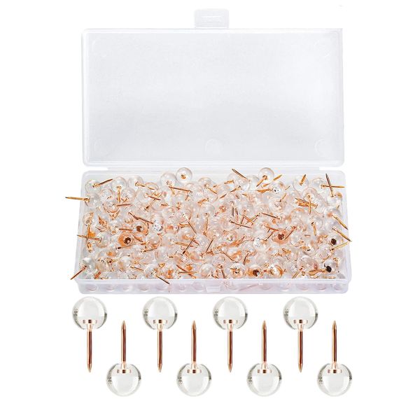 Office Stationery Cork Bulletin Round Thumb Tacks Push Pins 200PCS - 2cm