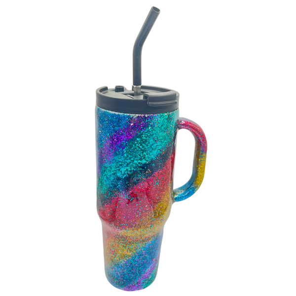 Handcrafted Stainless Steel Double-Wall Vacuum Galaxy Tumbler 1.18 Litres