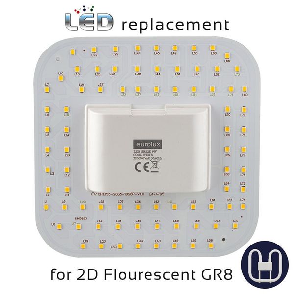 Eurolux LED 2D Lamp Gr8 9W Cool White