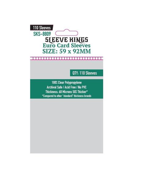 Sleeve Kings Euro Card Sleeves (59x92mm) - 110 Pack