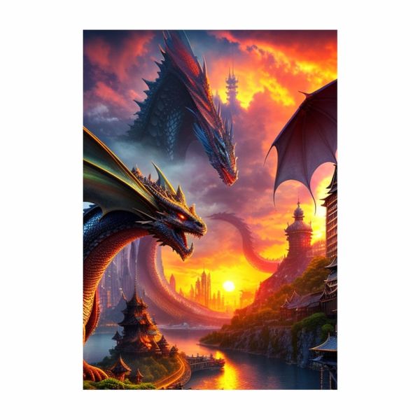 Dragon Fantasy Set 01 - A1 Poster