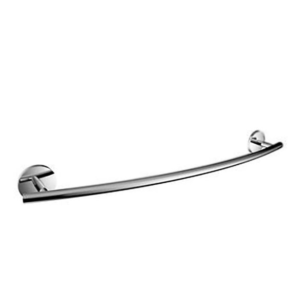 Kirk Aqua Tan Zinc Single Towel Rail in Chrome Plated Finish