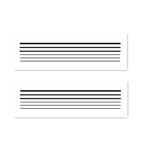 Straight Line Herbal Tattoo Sticker Waterproof and Long-lasting Pack of Two