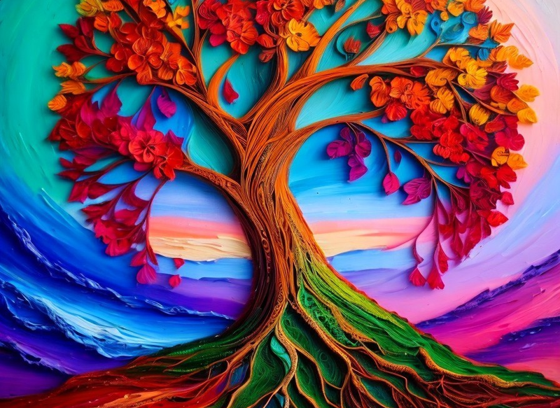 Canvas cm Home Decor Wall Art - Tree Of Life