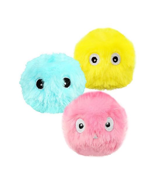3 Pack Fluffy Interactive Cat Kicker, 3 Lifelike Animal Sounds, Can Glow
