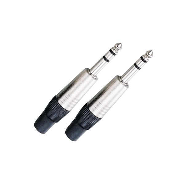 Tecnix Stereo 1/4" Jack Silver connector – pair