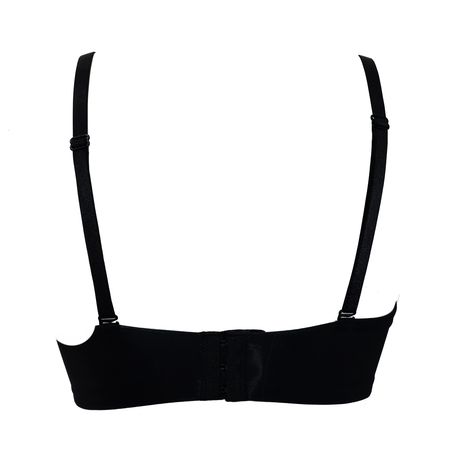 Qcmgmg Strapless Bras for Women Comfort Full Coverage Bandeaus Front  Closure Seamless T-Shirt Bra Black L 