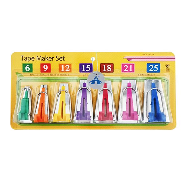 ALANES 7 Sizes Bias Tape Makers Kit for Fabric Sewing and Quilting
