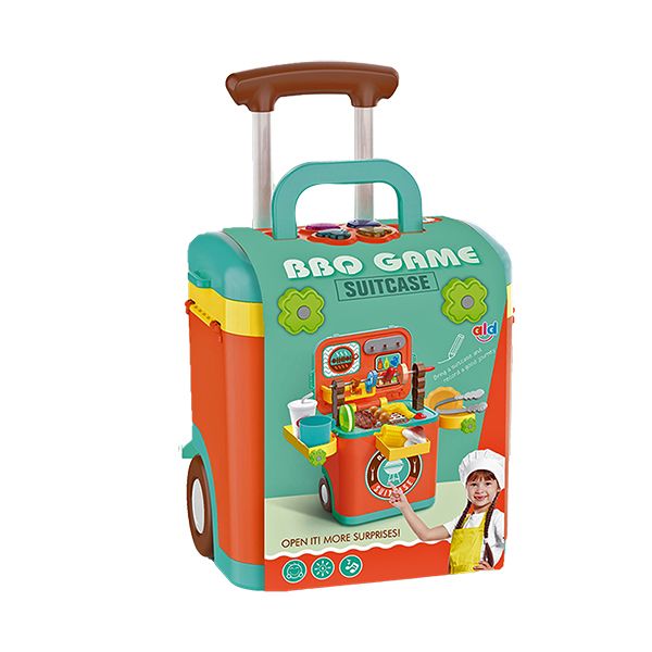 Kids BBQ Game Pretend Suitcase Playset