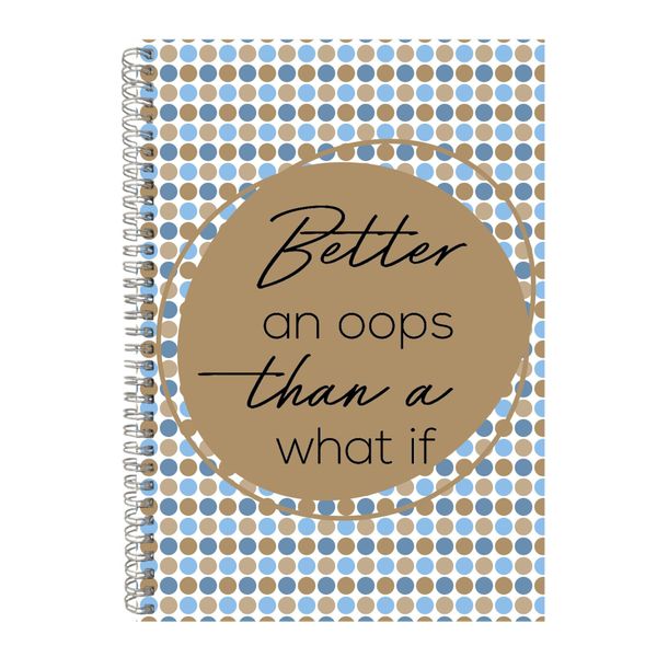 Oops A4 Notebook Spiral Lined Motivational Sayings Graphic Notepad Gift 153