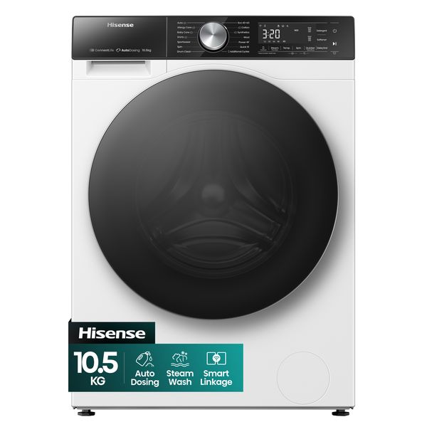 Hisense 10.5Kg 5S Smart Front Load Washing Machine with Inverter- White
