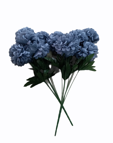 Artificial Flowers 2 Piece - Denim Blue
