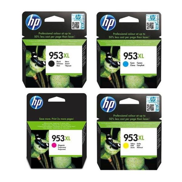 HP 953XL High Yield Original Ink Cartridge 4 Ink Bundle