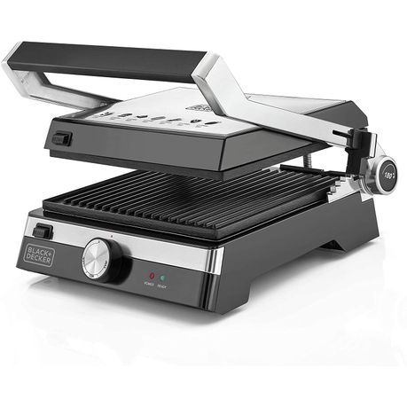 Black+Decker 1400W Contact Grill With Full Flat Grill For Barbecue