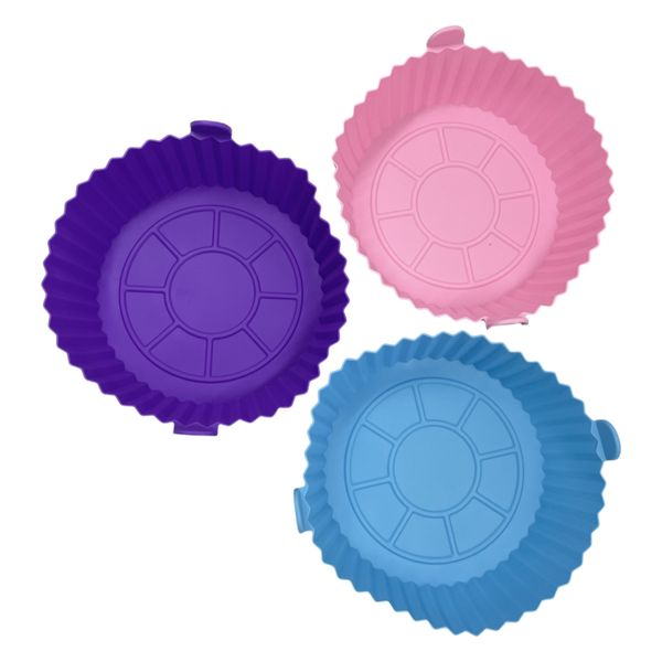 Pack of 3 Silicone Air Fryer and Oven Liners by Soul Lifestyle