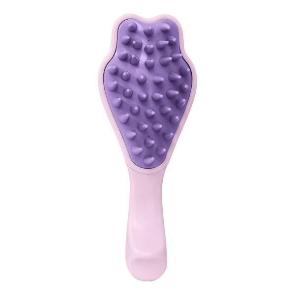 Cat Paw Long Handle Silicone Massage Shampoo Brush - Purple
