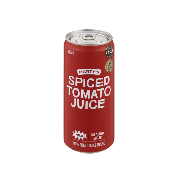 Marty's Spiced Tomato Juice - Mild | 4 x 300ml | Award-Winning | Vegan