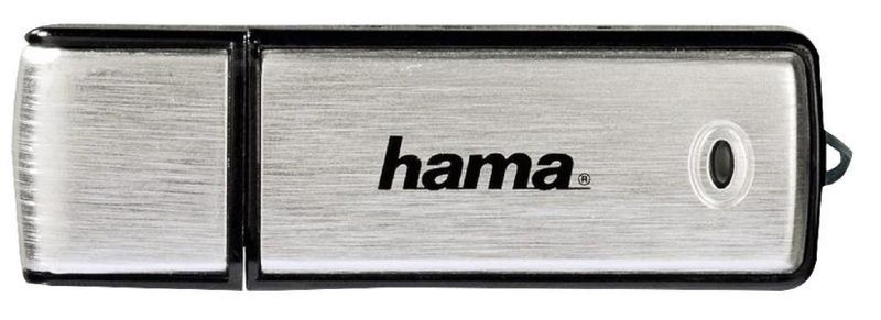 Hama (055617) 8GB Fancy USB 2.0 Flash Drive - 10 MB/s, Black/Silver