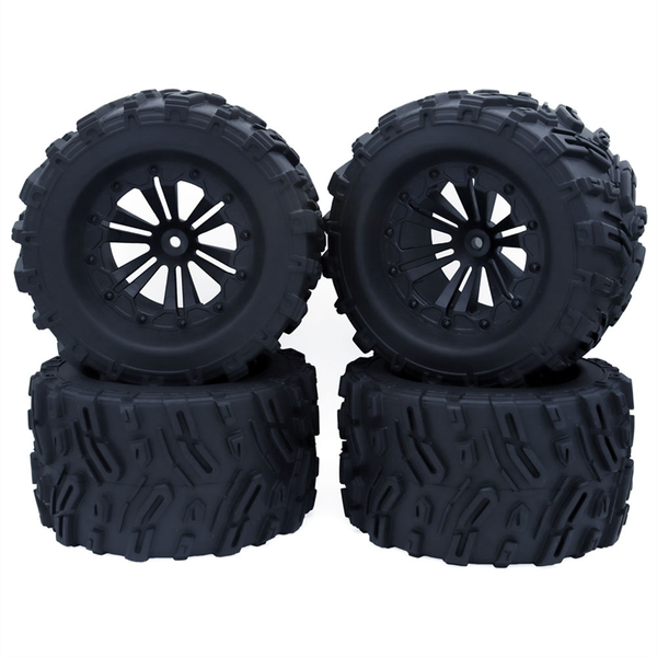 4 Pcs 125Mm 1.9 Beadlock Wheel Rim Tire Set for 1/10 Rc Crawler Car E
