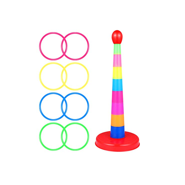 Ring Toss Quoits Toy Tower Stacking Play Game-Educational Toys