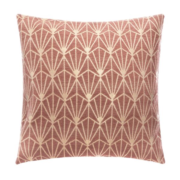 Atmosphera Scatter Cushion Cover Square Orange Art Deco with Zipper 40cm