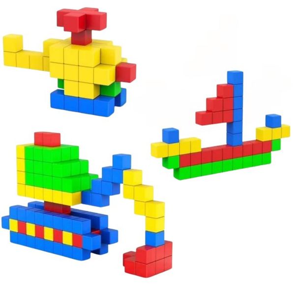 Magnetic Blocks Build 3D Space Set - Educational STEM Cube Toy for Kids