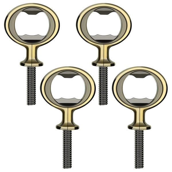 Diy Beer Bottle Opener Stainless Steel Flat Bottle Opener 4Pc Silver