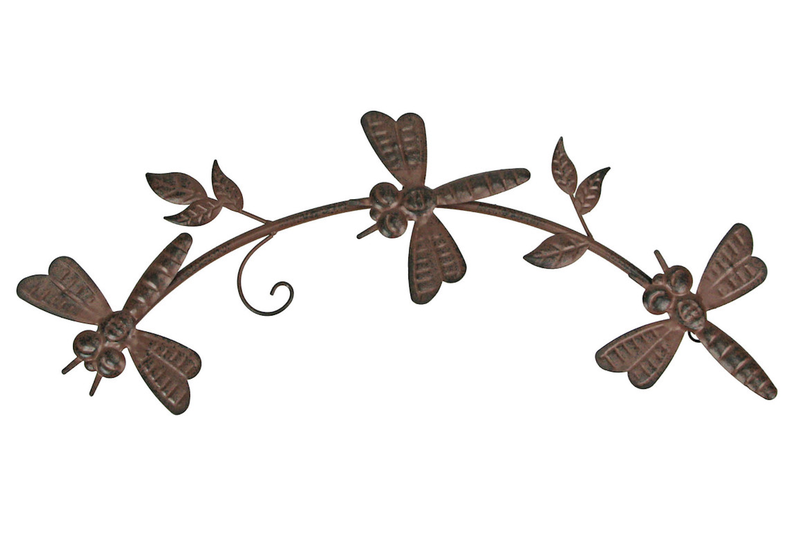 Decor In/Outdoor Metal Dragonfly Hanging Wall Art Sculpture - 30cm