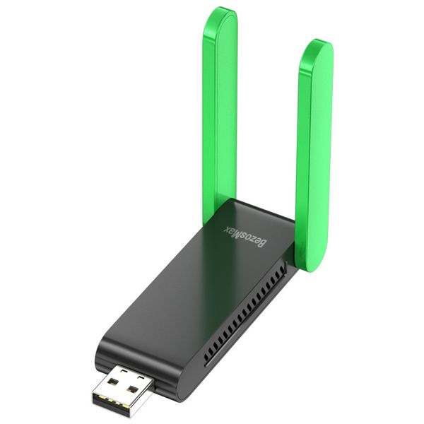 BezosMax 1400M Wireless Dual Band 2.4G/5G USB3.0 Wifi Adapter For PC