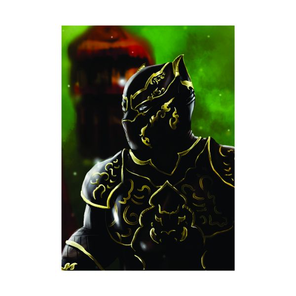 Black Panther Green Painting - A1 Poster