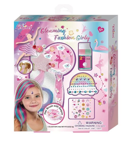 Tokidas Gleaming Fashion Girly Hair Chalk Set