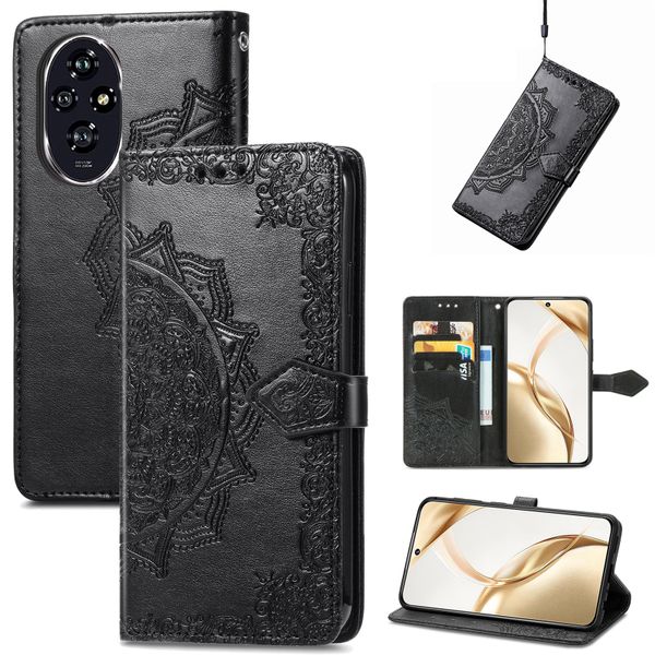 Leather Wallet Case Compatible With Honor 200 Flip Cover