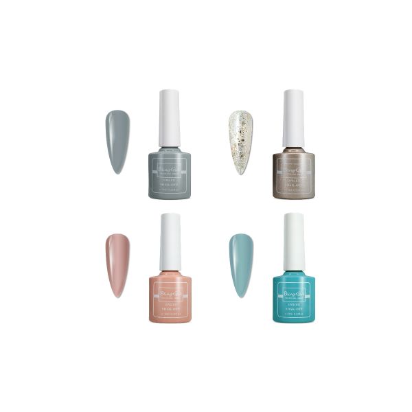 Bling Girl UV Gel Nail Polish Colour Set - Winter set 4 pcs
