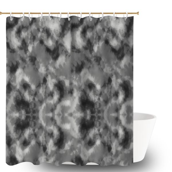 Retro Tie Dye Bathroom Shower Curtain, 180x180cm Bathroom Curtain