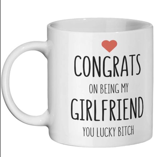 Congrats On Being My Girlfriend Anniversary Birthday For Her Gift Mug
