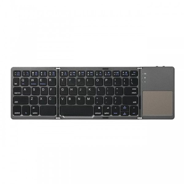 Wireless Folding Keyboard with Touch Pad - Grey JB-830