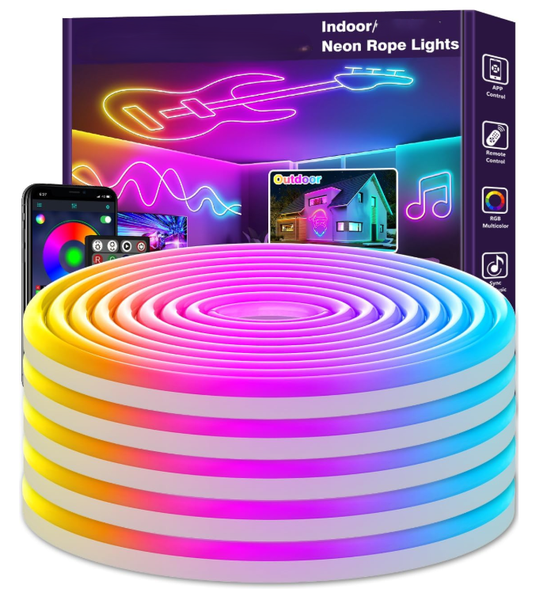 Neon Rope Lights, Flexible LED Rope Lights Control (1m)