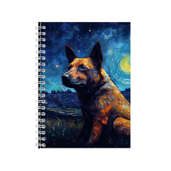 AUSTRALIAN CATTLE DOG Starry Night Notebook Gift Idea Notepad Pad 107