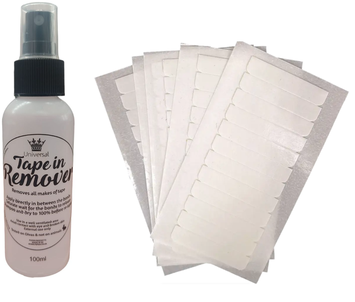 60 Pieces Italian Lace Tape Sheets with professional Tape Remover Spray