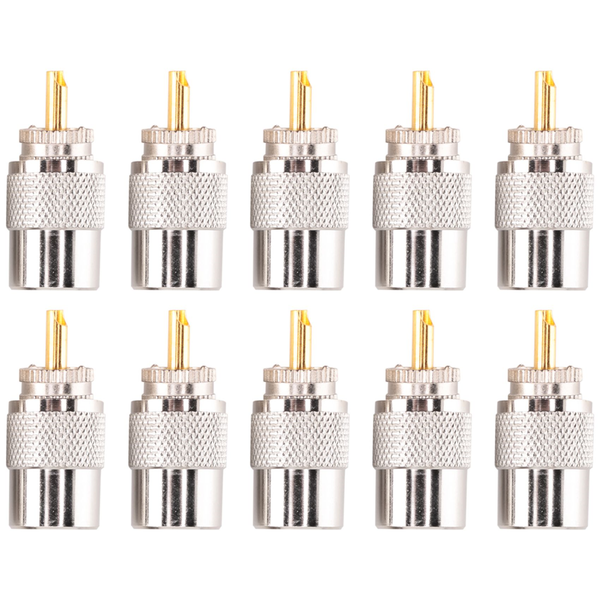 10PCS RF Connector UHF Male Connector RG8 RG58 Cable Lug Antenna