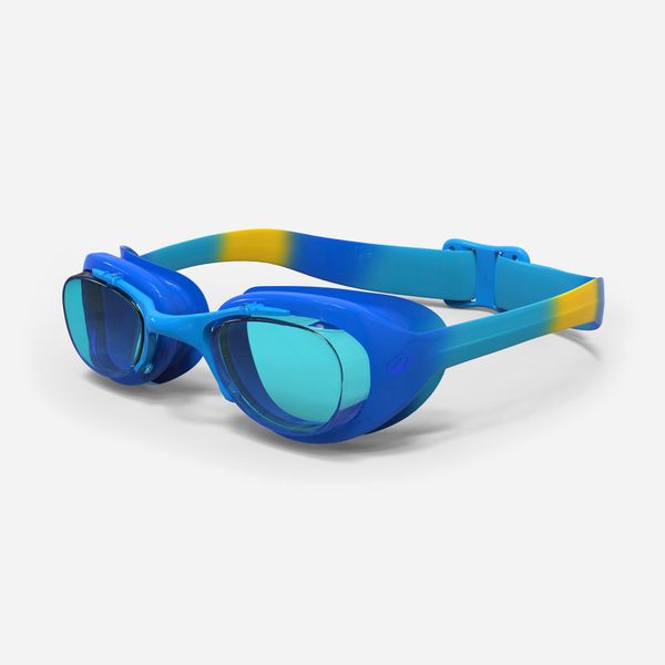 Nabaiji Kids' Swimming Goggles - Xbase Blue Yellow Tinted Blue