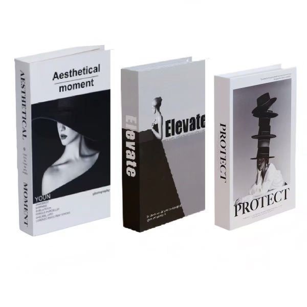 Preppy Decorative Books for Neutral Home Decor Display