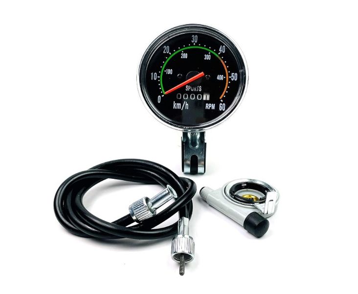 Mechanical Bicycle and Exercycle Speedometer Analog Odometer Tracker