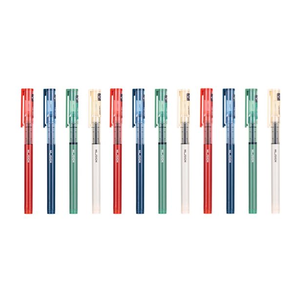 DELI Pack Of 12 Roller Ball Pens With Black Ink - NS767
